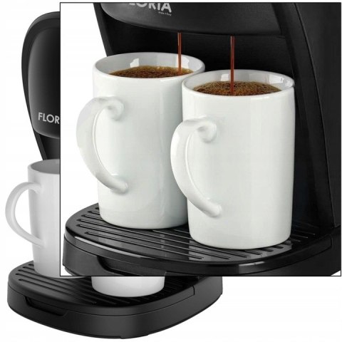 Ekspres Przelewowy Do Kawy Floria 450W Z 2 Kubkami Ceramicznymi 125Ml