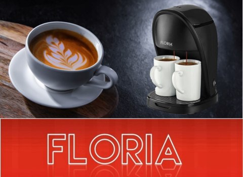 Ekspres Przelewowy Do Kawy Floria 450W Z 2 Kubkami Ceramicznymi 125Ml