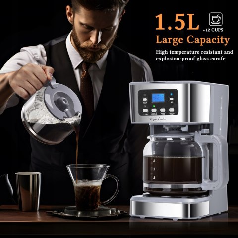 Ekspres Przelewowy Do Kawy Taylor Swoden 950W 1,5L Podtrzymanie Ciepła Lcd