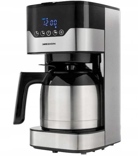 Ekspres Przelewowy Medion 1.2L 900W, Regulacja Aromatu, Termos, 8 Filiżanek