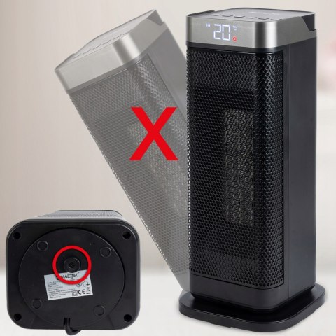 Termowentylator Grzejnik Elektryczny Kolumnowy Farelka Ptc Led 2000W Pilot