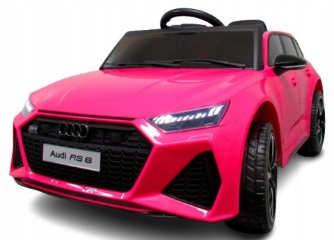 Audi Rs6 Gt Różowy Auto Na Akumulator Dla Dziecka Z Pilotem I Światłami Eva