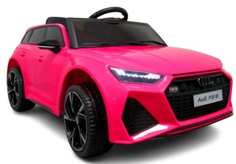 Audi Rs6 Gt Różowy Auto Na Akumulator Dla Dziecka Z Pilotem I Światłami Eva