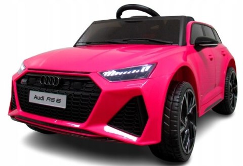 Audi Rs6 Gt Różowy Auto Na Akumulator Dla Dziecka Z Pilotem I Światłami Eva