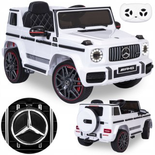 Autko Mercedes G63 Amg Dziecięcy Elektryczny Samochód Na Akumulator Biały