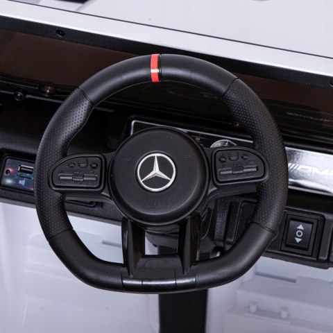 Autko Mercedes G63 Amg Dziecięcy Elektryczny Samochód Na Akumulator Biały