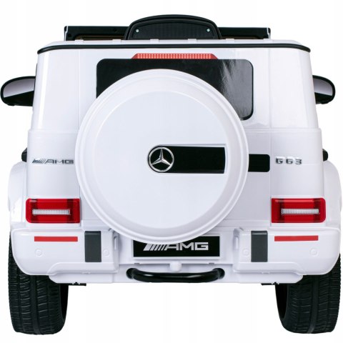 Autko Mercedes G63 Amg Dziecięcy Elektryczny Samochód Na Akumulator Biały