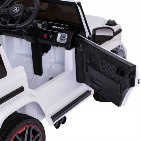 Autko Mercedes G63 Amg Dziecięcy Elektryczny Samochód Na Akumulator Biały