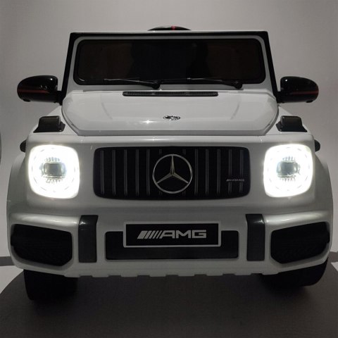 Autko Mercedes G63 Amg Dziecięcy Elektryczny Samochód Na Akumulator Biały