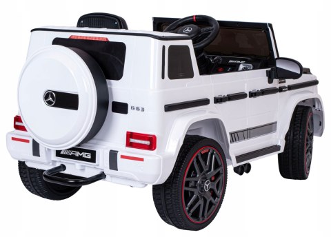 Autko Mercedes G63 Amg Dziecięcy Elektryczny Samochód Na Akumulator Biały