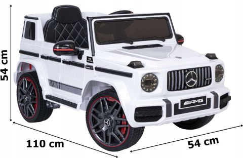 Autko Mercedes G63 Amg Dziecięcy Elektryczny Samochód Na Akumulator Biały