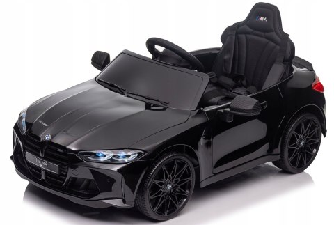 Auto Na Akumulator Bmw M4 12V 14Ah, 2X45w, Miękkie Koła Eva, Czarny Kolor