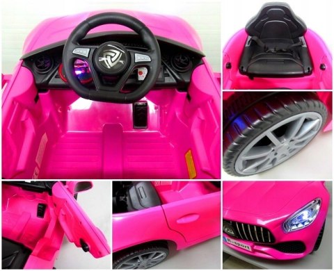 Dziecięcy Samochód Cabrio Różowo-Czarny Z Pilotem 2.4G I Mp3, Model B3