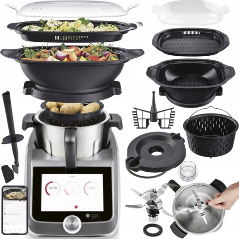 Monsieur Cuisine Smart Tytanowy Robot Kuchenny 10W1 1200W Silvercrest Szary