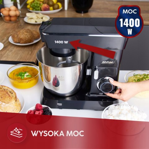 Robot Kuchenny Mpm Mrk-24 3W1 1400W Z 10 Prędkościami I Akcesoriami