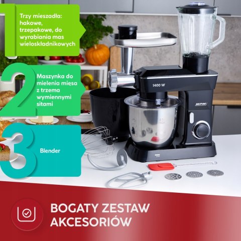 Robot Kuchenny Mpm Mrk-24 3W1 1400W Z 10 Prędkościami I Akcesoriami