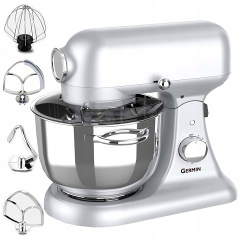 Robot Kuchenny Planetarny 2500W, Metalowy, Misa 5.5L, 4 Mieszadła, Solidny
