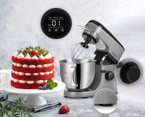 Robot Kuchenny Planetarny Zeegma 1000W, 12 Trybów, Misa 5L, Stal Nierdzewna