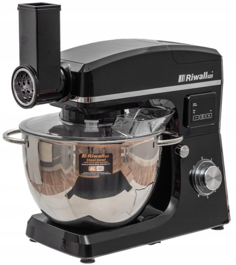 Robot Kuchenny Riwall 2700W, Podgrzewana Misa 8L, Blender 1.5L, Nadziewarka