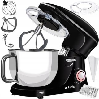 Robot Planetarny Kuchenny Ruhhy 2200W, 6,2L, 6 Prędkości, Czarny