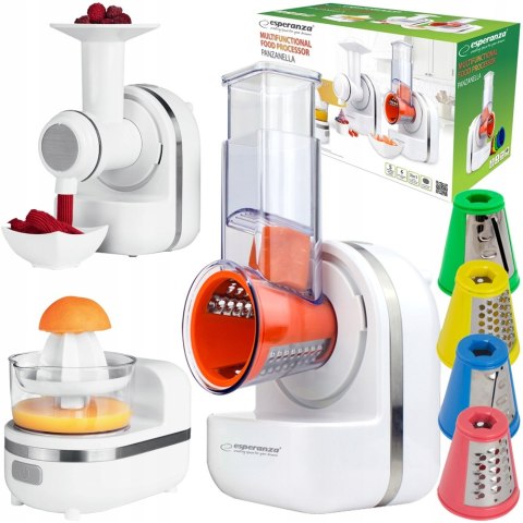 Wielofunkcyjny Robot Kuchenny 3W1 Esperanza: Szatkownica, Wyciskarka, Lody