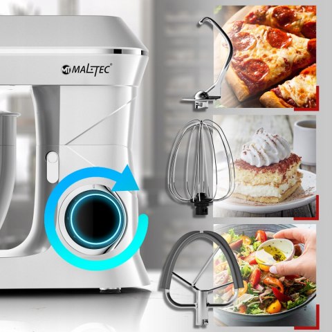 Wielofunkcyjny Robot Kuchenny Maltec 6,5L 2200W Z 3 Końcówkami