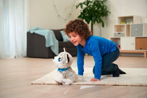 Chi Chi Love Interaktywny Piesek Husky 30Cm, 12 Komend, Dźwięki, 3+ Szary