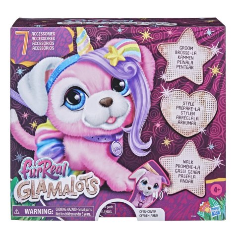Hasbro Furreal Glamalots Piesek Interaktywny Na Smyczy Z Akcesoriami Różowy