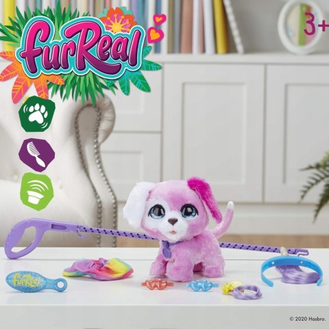 Hasbro Furreal Glamalots Piesek Interaktywny Na Smyczy Z Akcesoriami Różowy