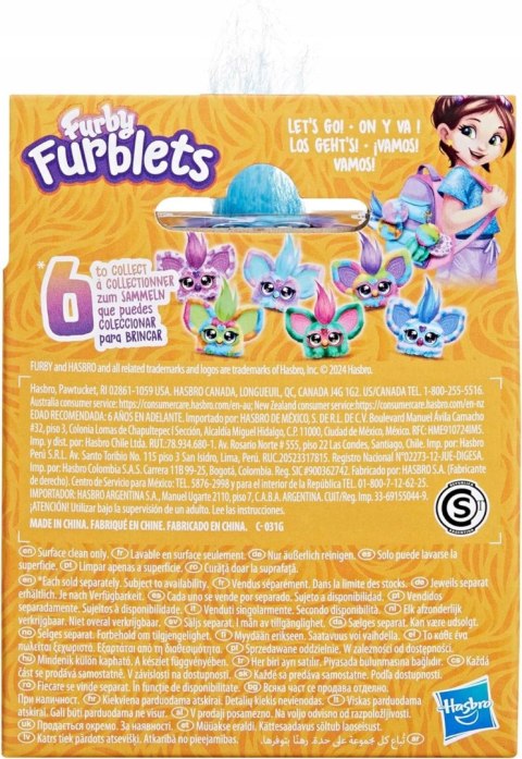Interaktywna Maskotka Furby Furblets Ooh-Koo 45 Dźwięków Hasbro 6+ Brelok