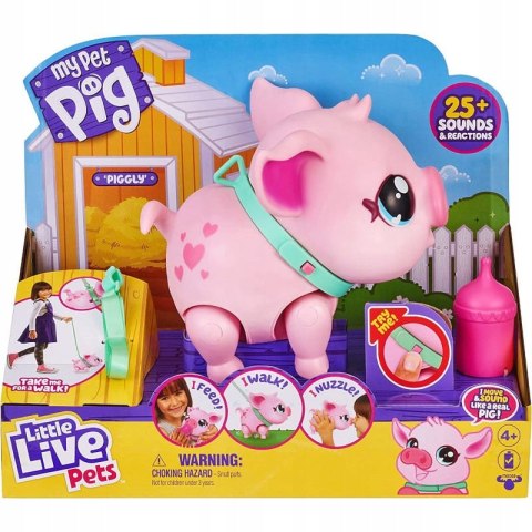 Interaktywna Świnka Little Live Pets 4+ 25 Dźwięków I Reakcji 2Tryby Zabawy