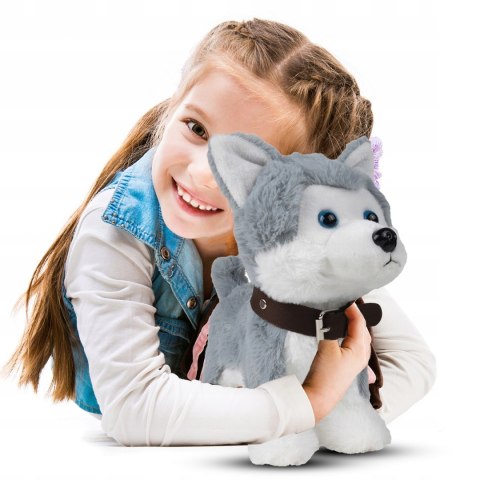 Interaktywny Piesek Husky Zdalnie Sterowany Głosem I Dotykiem Dla Dzieci