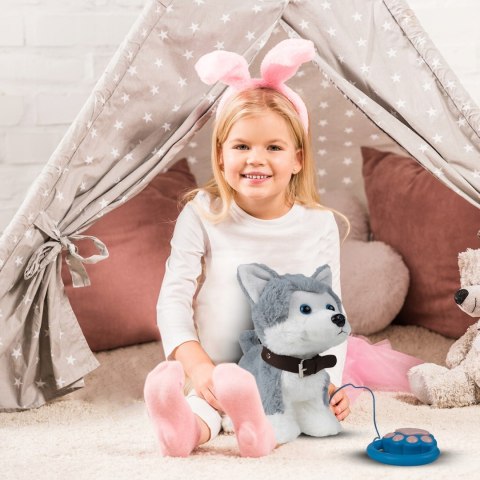 Interaktywny Piesek Husky Zdalnie Sterowany Głosem I Dotykiem Dla Dzieci