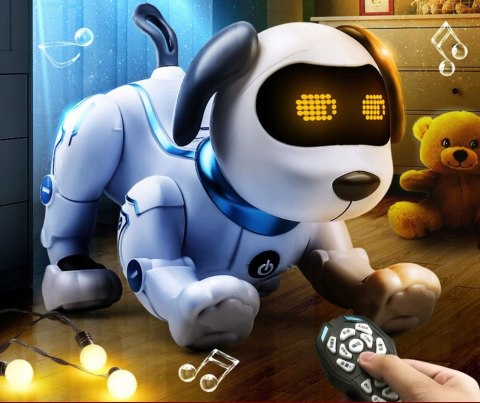 Interaktywny Robo Piesek Zdalnie Sterowany Głosem Z Pilotem I Komendami
