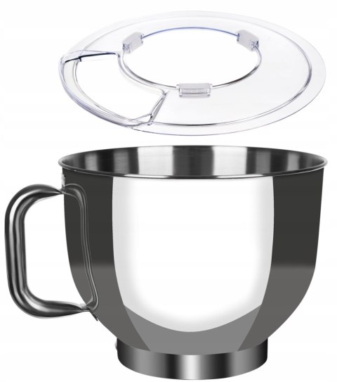 Robot Kuchenny Planetarny Mocny 2200W, Czarny, Misa 6,5L 6 Prędkości Czarny