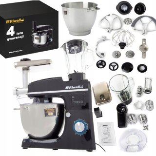 Robot Kuchenny Riwall 2.1 Z Podgrzewaną Misą 8,5L, Blender 1,5L 4000W