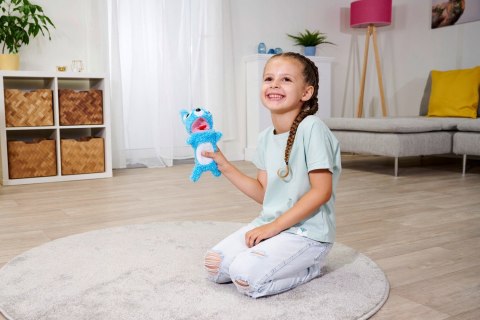 Screamerz Miś Interaktywny Z Dźwiękiem 30Cm Niebieski Pluszowy Krzykacz