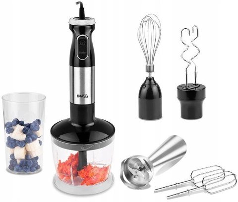 Wielofunkcyjny Blender Ręczny Emavo 1000W Z Kruszarką Do Lodu, 7 Elementów