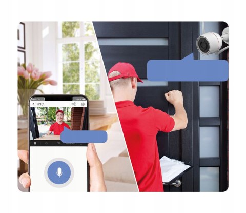 Ezviz H3c 5Mp Kamera Zewnętrzna Wifi, Ai, Kolor Nocą, Mikrofon, Ip67, Biała
