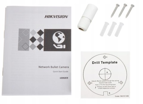 Hikvision Zewnętrzna Kamera Ip 4Mpx, 2.8Mm, Ir30m, Poe, Ip67, H.265, P2p