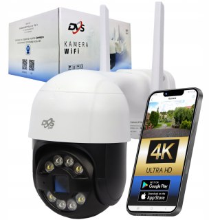 Kamera Ip Wifi 8Mpx Uhd Obrotowa Zewnętrzna Z Mikrofonem I Głośnikiem