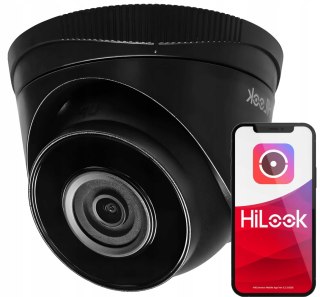 Kamera Ip Zewnętrzna 5Mpx Poe Hilook Czarna Ir30m Ip67 98 Stopni Czarna