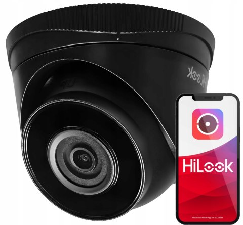 Kamera Ip Zewnętrzna 5Mpx Poe Hilook Czarna Ir30m Ip67 98 Stopni Czarna