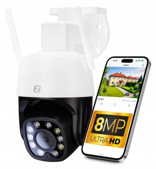 Kamera Ip Zewnętrzna Wifi 8Mp 4K Ptz Z Dźwiękiem I Sony Imx 415