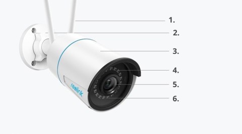Kamera Reolink W320 5Mp Wifi 2.4/5Ghz Detekcja Osób/Zwierząt Noc 30M Ip67