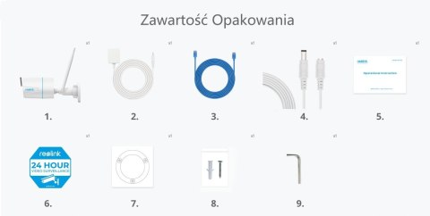 Kamera Reolink W320 5Mp Wifi 2.4/5Ghz Detekcja Osób/Zwierząt Noc 30M Ip67