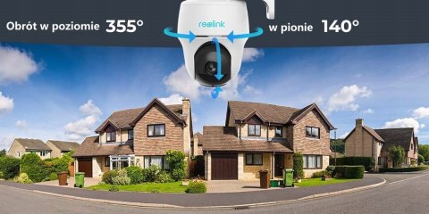 Kamera Wifi Reolink Argus Pt 5Mp, Obrotowa, Z Akumulatorem, Biała
