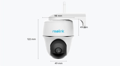 Kamera Wifi Reolink Argus Pt 5Mp, Obrotowa, Z Akumulatorem, Biała
