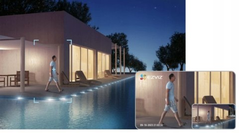 Kamera Zewnętrzna Wifi Obrotowa 5Mpx 3K Ai Śledzenie 360° Noc Hd Dual Light