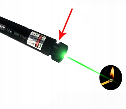 Mocny Laser Zielony Wskaźnik Laserowy 400Km Zasięg, Soczewka Disco, Solidny